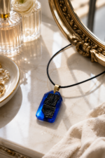Wisiorek Peaked Rectangle 40 mm Blue Silver ZILVANO — 5