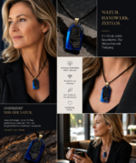 Wisiorek Peaked Rectangle 40 mm Blue Silver ZILVANO — 9