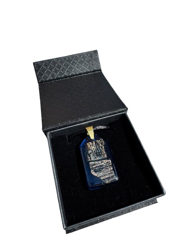 Wisiorek Peaked Rectangle 40 mm Blue Silver ZILVANO — 8
