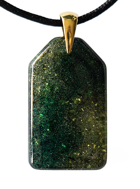 Wisiorek Zielona Tarcza Green Star Dust ZILVANO