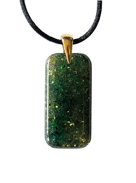Wisiorek Zielony Prostokąt Green Star Dust ZILVANO