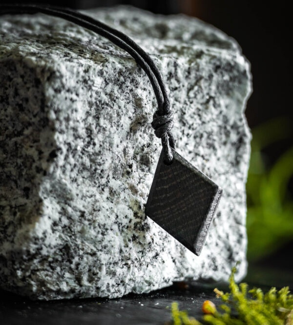 Wisiorek Trapez Czarny Dąb Swarovski ZILVANO — 3