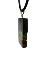 Wisiorek Monolith Bar 40 mm Dąb Bursztyn Szafirowy ZILVANO — 5